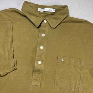 Criquet Polo Mens XL Brown Short Sleeve Slim Fit Organic Cotton Golf Casual